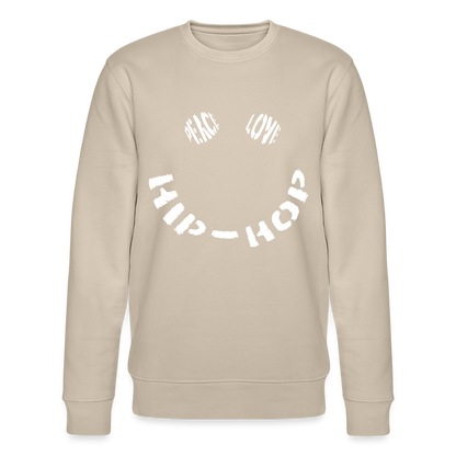 Peace, Love & Hip-Hop, Ekologisk sweatshirt CHANGER unisex från Stanley/Stella - beige