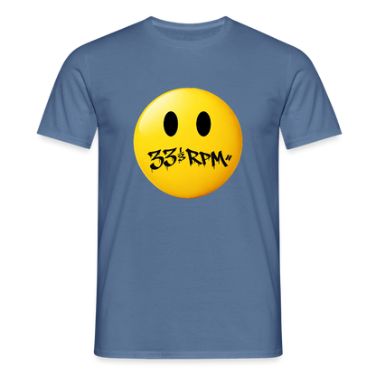 Turntable Grin, T-shirt unisex - duvblå 