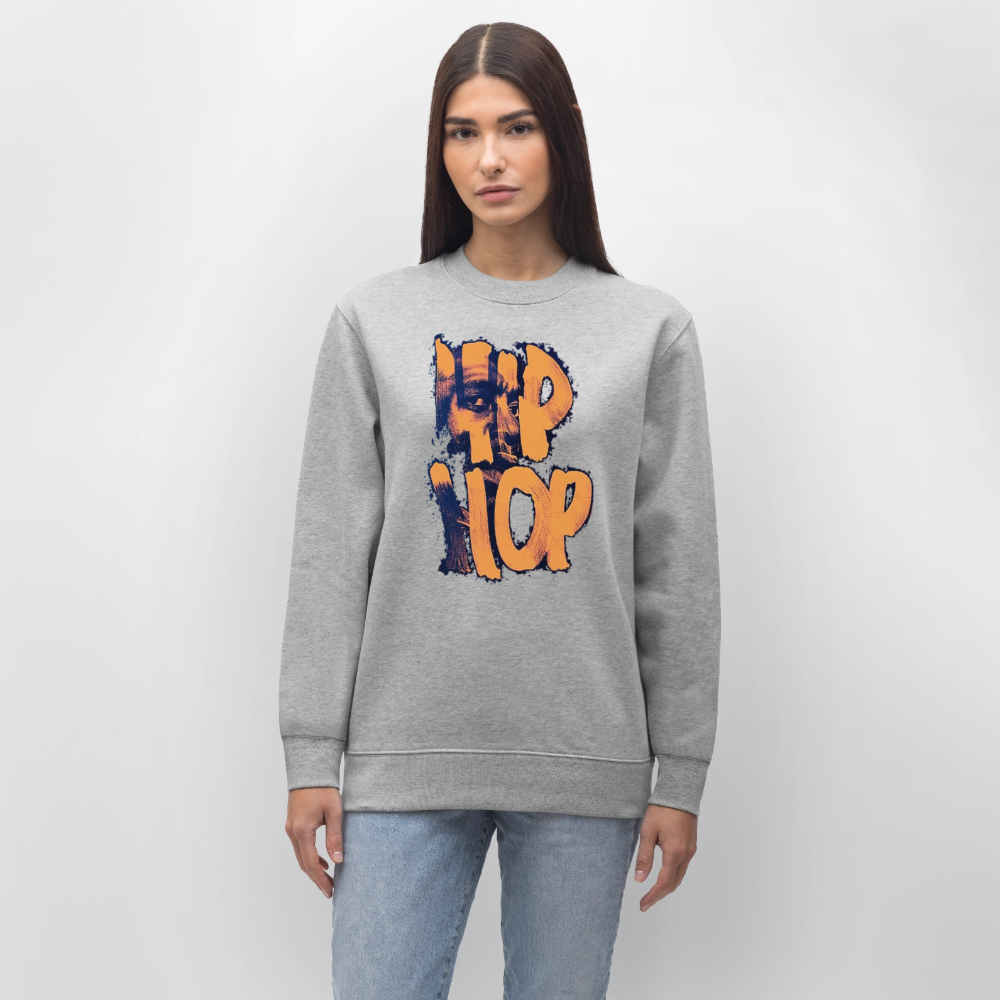 Raised on Boom Bap, Ekologisk sweatshirt CHANGER unisex från Stanley/Stella - gråmelerad