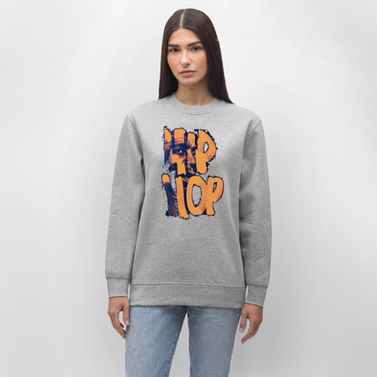 Raised on Boom Bap, Ekologisk sweatshirt CHANGER unisex från Stanley/Stella - gråmelerad