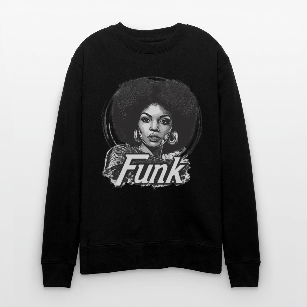 Funk Queen: Power in Motion (transparent bakgrund), Ekologisk sweatshirt CHANGER unisex från Stanley/Stella - svart