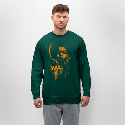 SOUL GLOW, Ekologisk sweatshirt CHANGER unisex från Stanley/Stella - skogsgrön