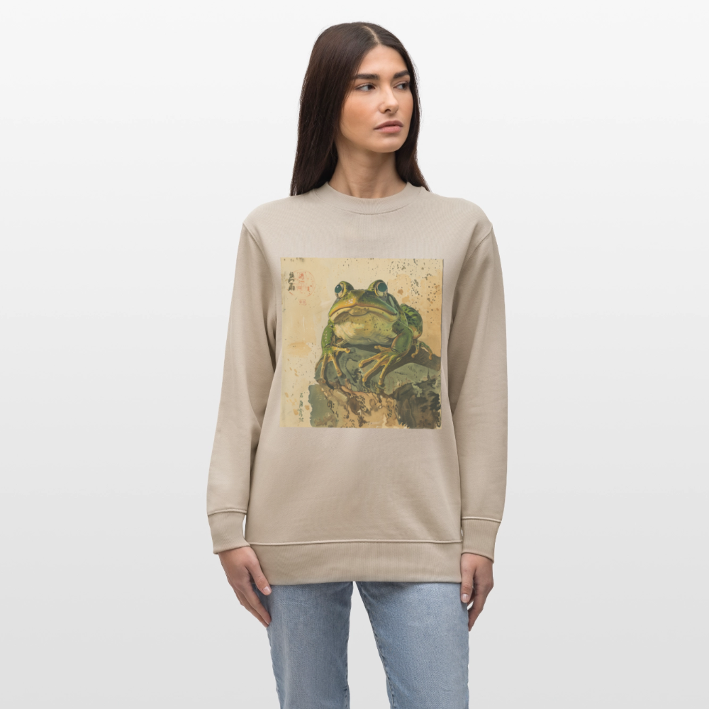 Grodan i Skymningen, Ekologisk sweatshirt CHANGER unisex från Stanley/Stella - beige