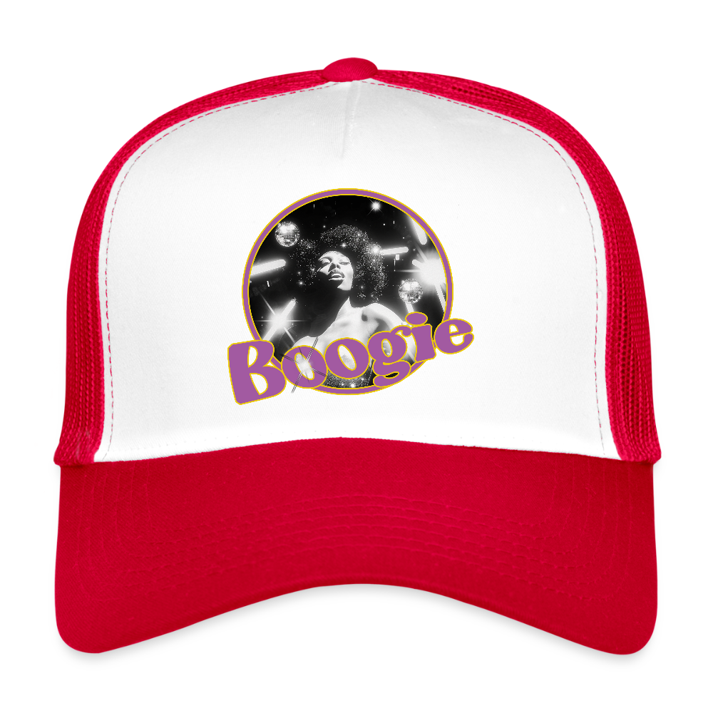 Electric Groove, Trucker Cap - vit/röd