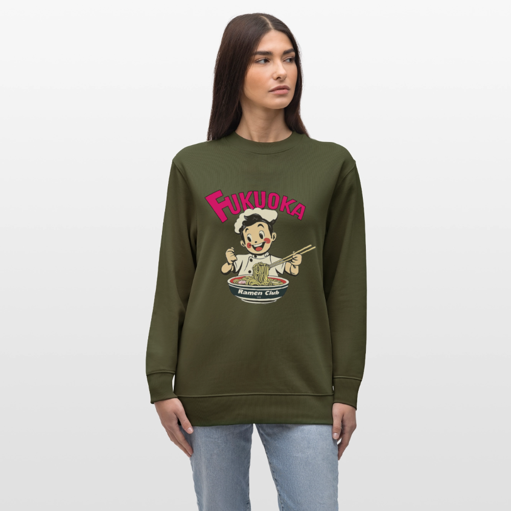 Fukuoka Ramen Club, Ekologisk sweatshirt CHANGER unisex från Stanley/Stella - kaki