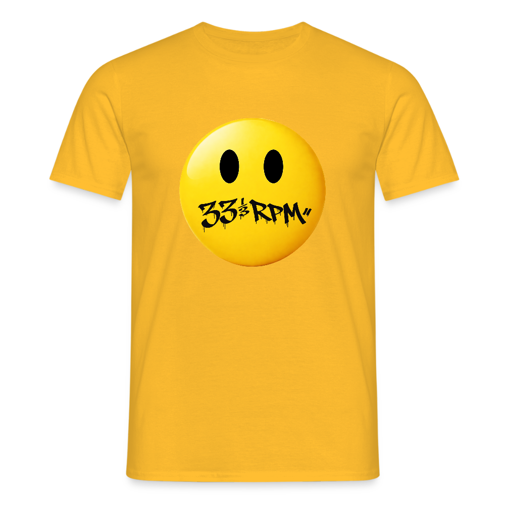 Turntable Grin, T-shirt unisex - gul