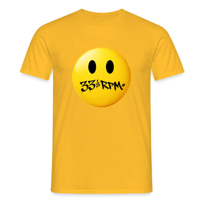 Turntable Grin, T-shirt unisex - gul