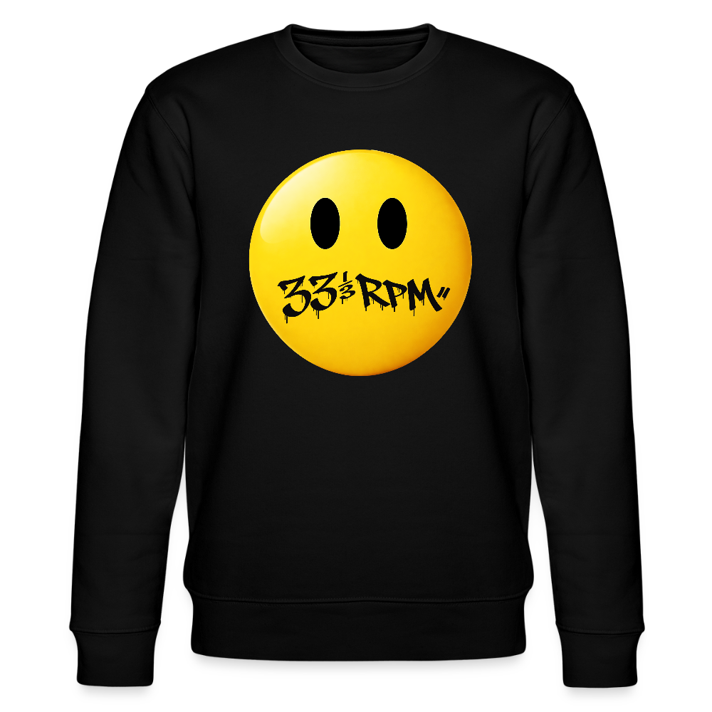 Turntable Grin, Ekologisk sweatshirt CHANGER unisex från Stanley/Stella - svart