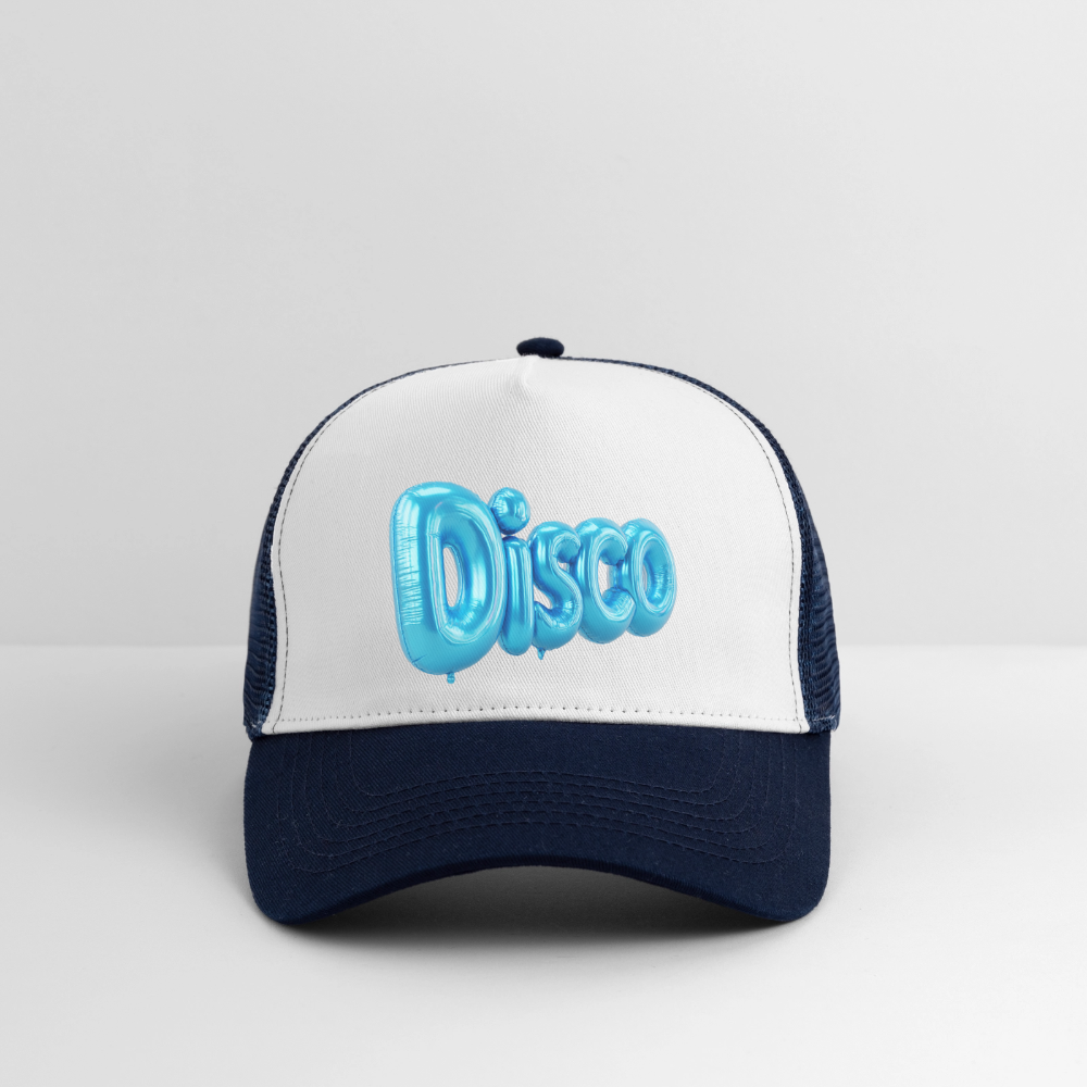 Pump the Disco, Trucker Cap - vit/marinblå