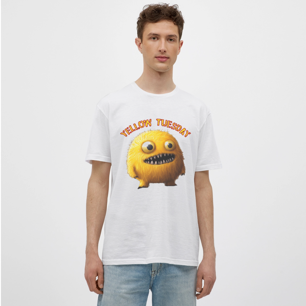 Yellow Tuesday – Funky, Not Blue, T-shirt herr - vit