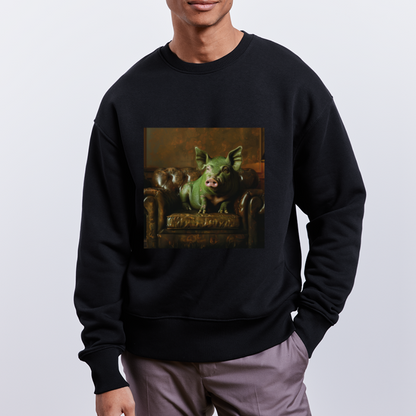 Grön Elegans, Ekologisk oversizetröja RADDER unisex från Stanley/Stella - svart