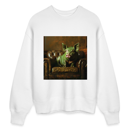 Grön Elegans, Ekologisk oversizetröja RADDER unisex från Stanley/Stella - vit