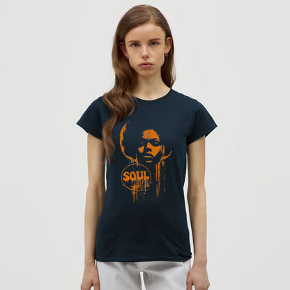 SOUL GLOW, T-shirt dam - marinblå