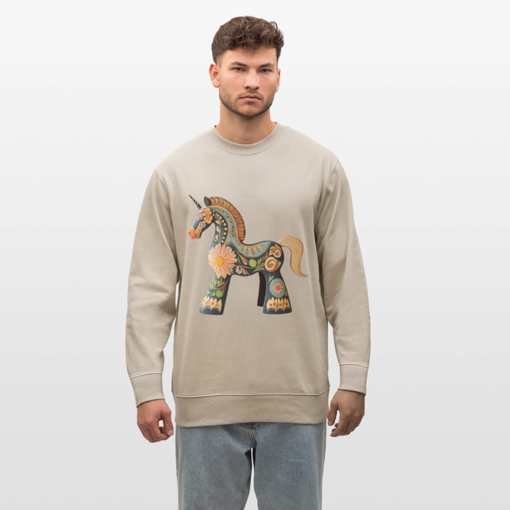 Färger av magi, Ekologisk sweatshirt CHANGER unisex från Stanley/Stella - beige