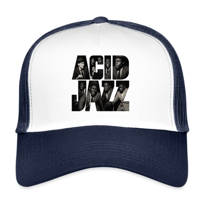 80s Club Jazzdance, Trucker Cap - vit/marinblå