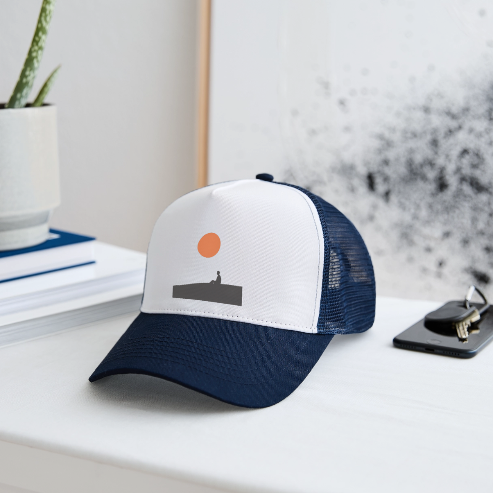 Under the sun, Trucker Cap - vit/marinblå