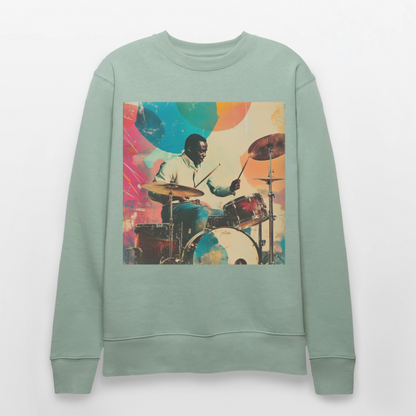 Rhythms of the Midnight Sky, Ekologisk sweatshirt CHANGER unisex från Stanley/Stella - ljus grågrön