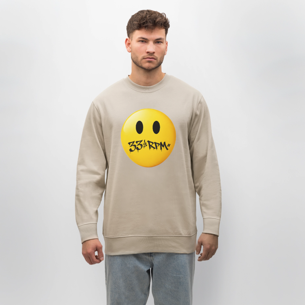 Turntable Grin, Ekologisk sweatshirt CHANGER unisex från Stanley/Stella - beige