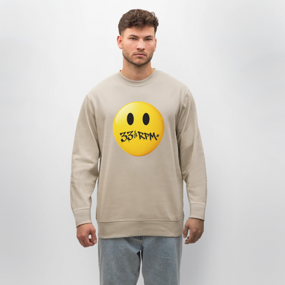 Turntable Grin, Ekologisk sweatshirt CHANGER unisex från Stanley/Stella - beige
