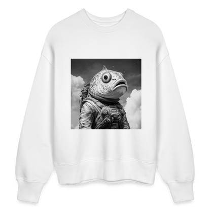 En ensam simtur i universum, Ekologisk oversizetröja RADDER unisex från Stanley/Stella - vit