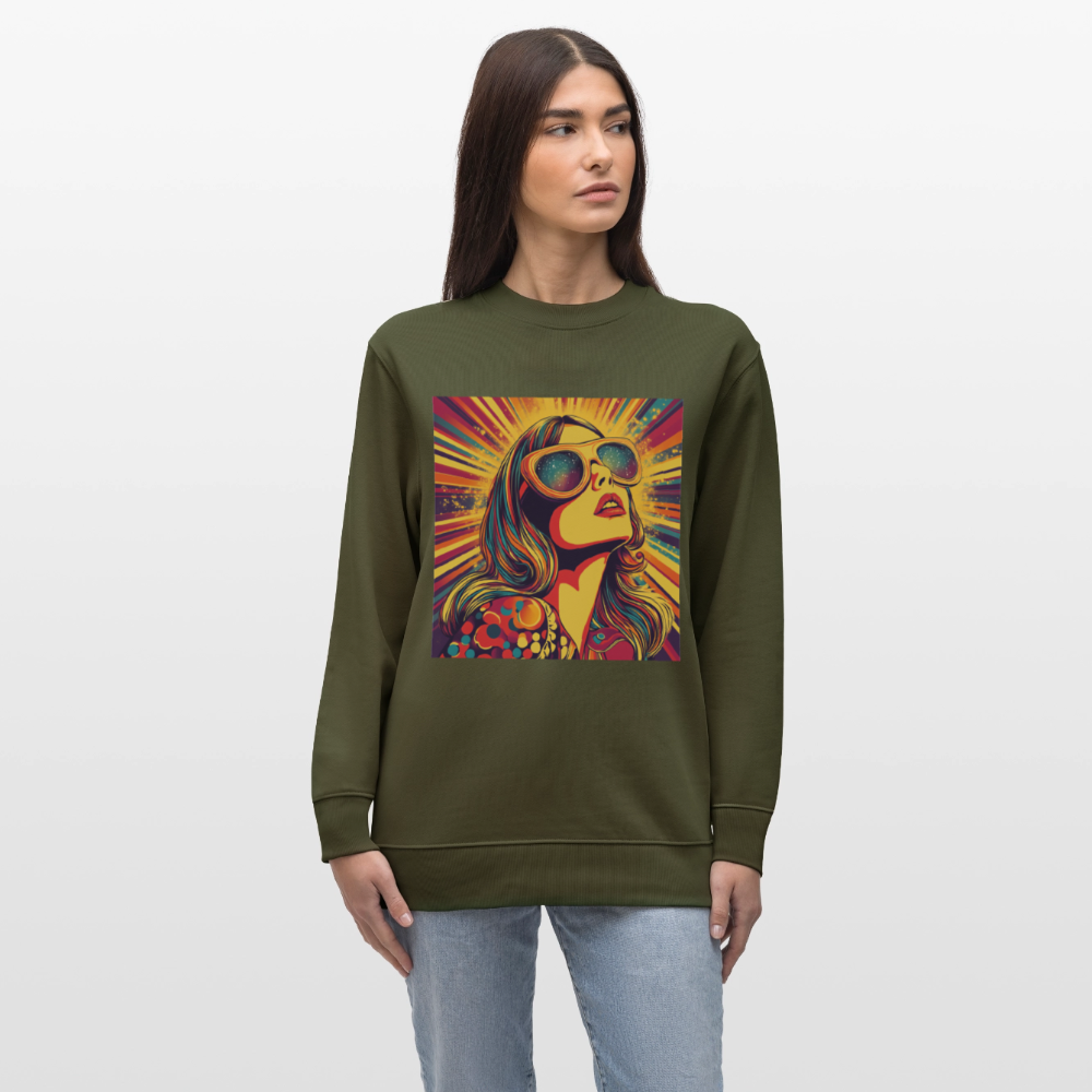 Disco Fever, Ekologisk sweatshirt CHANGER unisex från Stanley/Stella - kaki