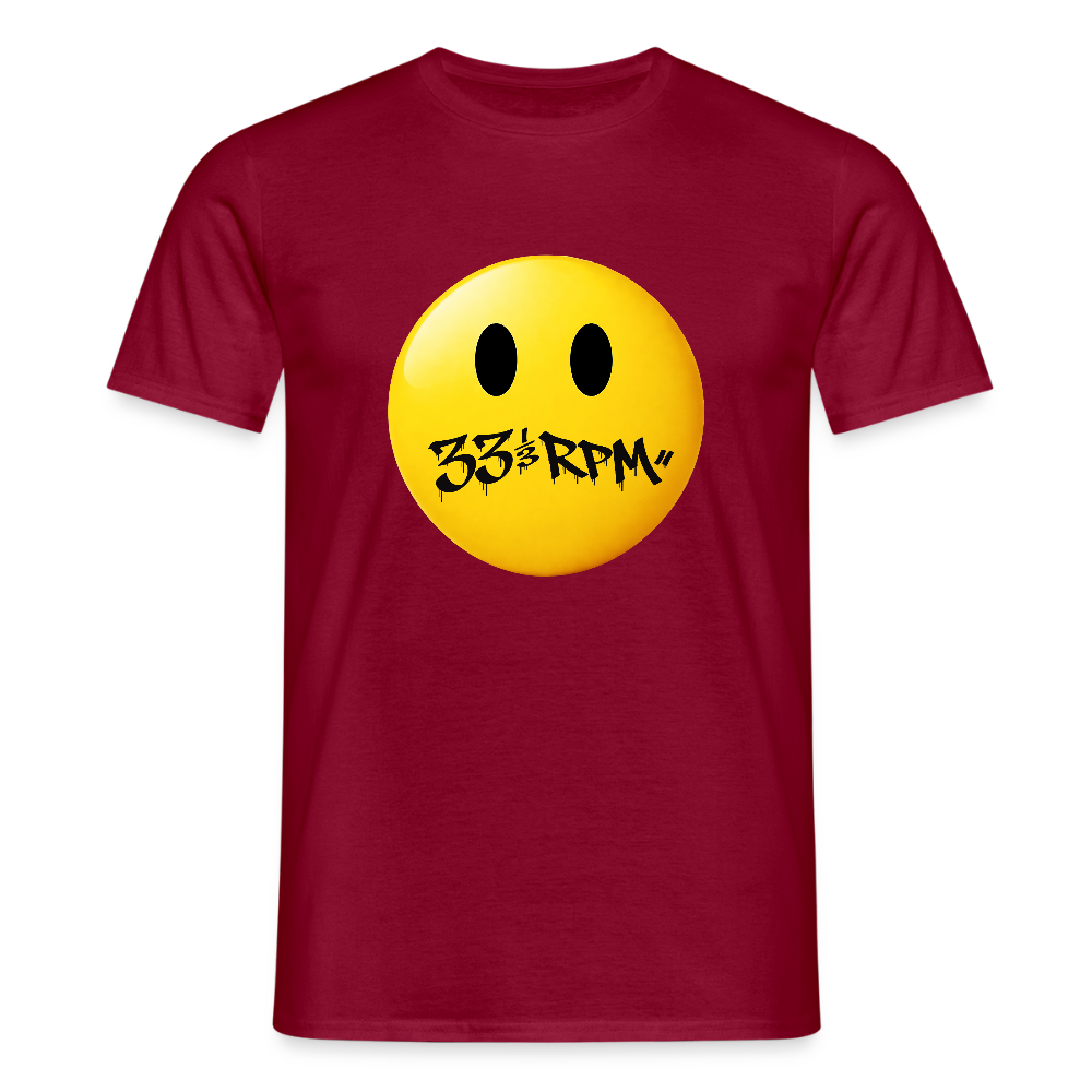 Turntable Grin, T-shirt unisex - tegelröd