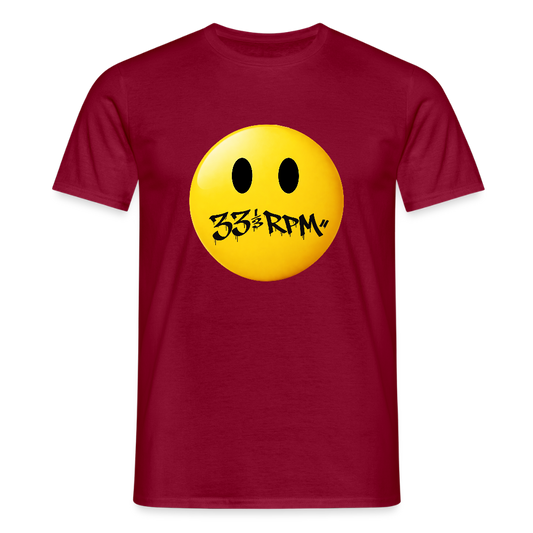 Turntable Grin, T-shirt unisex - tegelröd