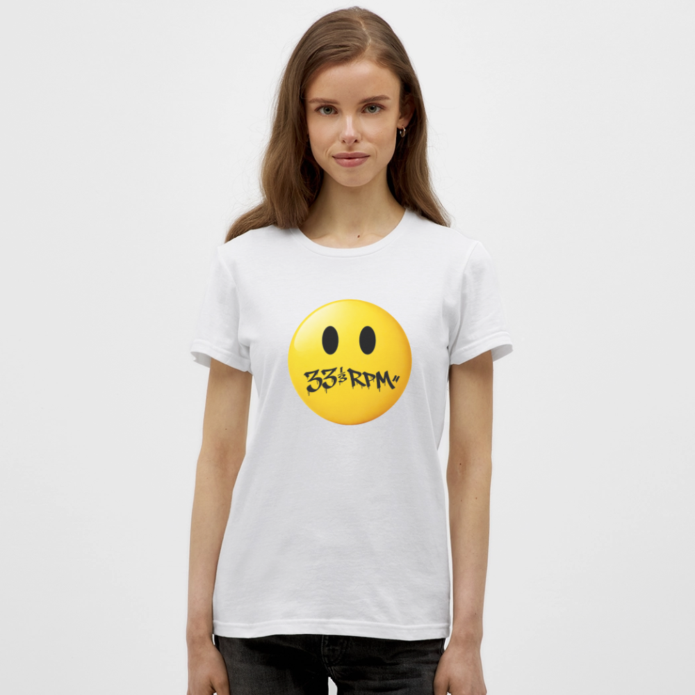 Turntable Grin, T-shirt dam - vit