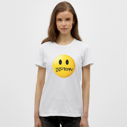Turntable Grin, T-shirt dam - vit