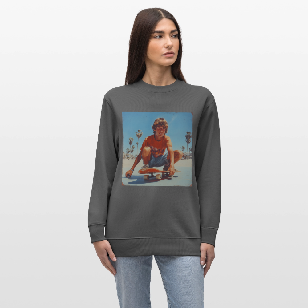 Sunset Vibes, 70s Style, Ekologisk sweatshirt CHANGER unisex från Stanley/Stella - kolgrå