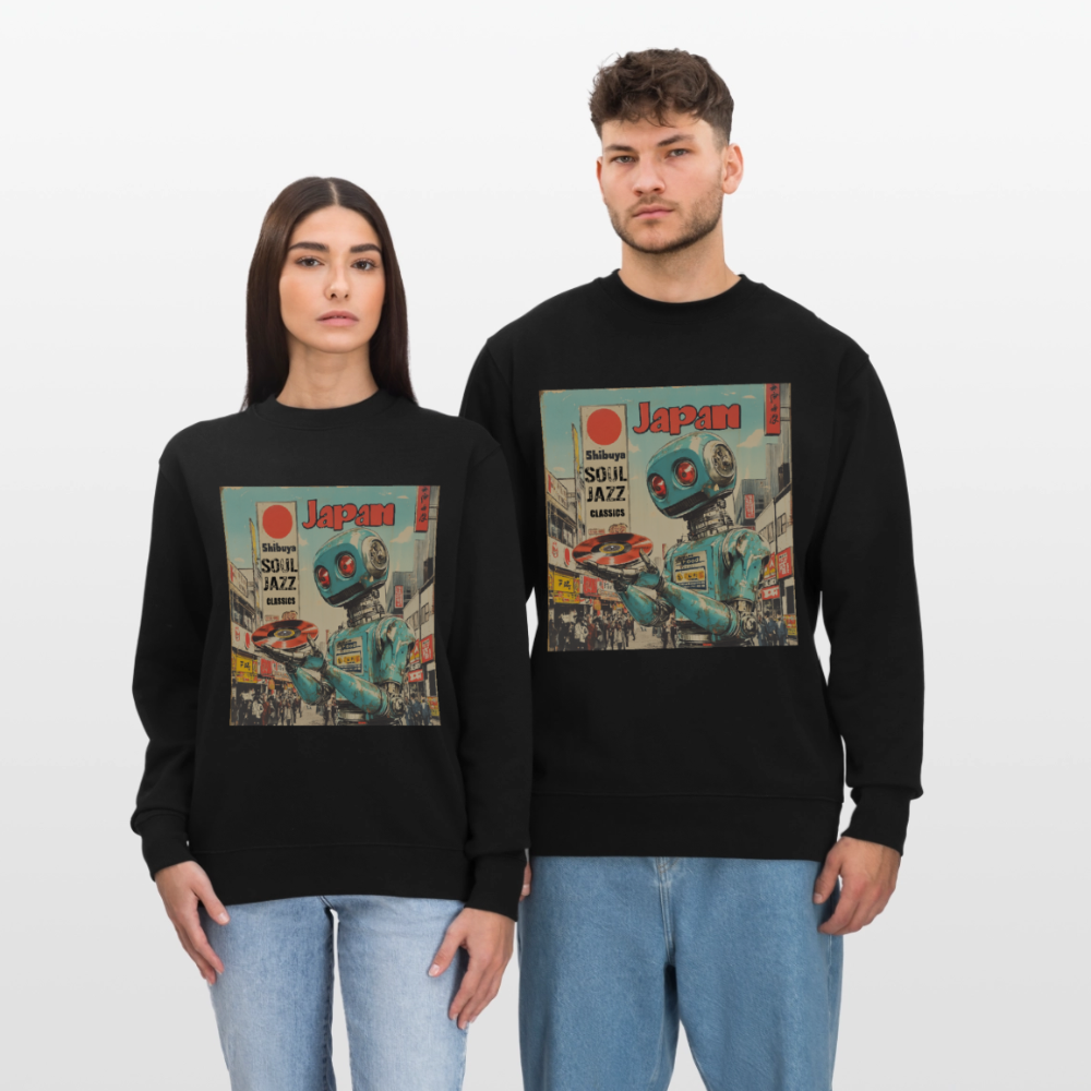 Shibuya Soul Jazz Classics, Ekologisk sweatshirt CHANGER unisex från Stanley/Stella - svart