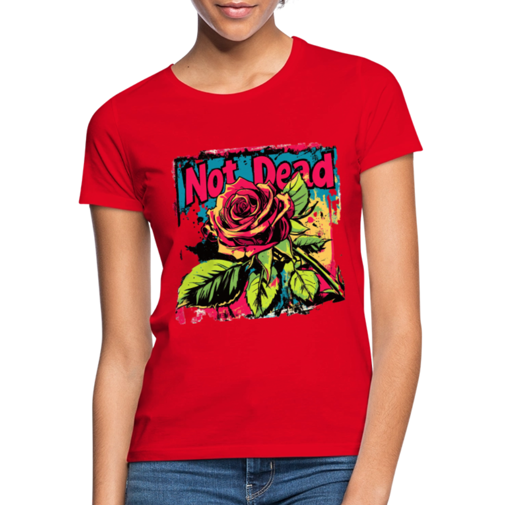 Den Eviga Rosen, T-shirt dam - röd