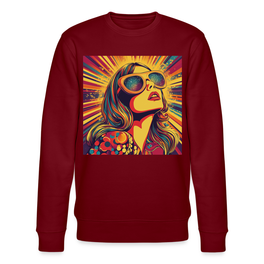 Disco Fever, Ekologisk sweatshirt CHANGER unisex från Stanley/Stella - vinröd