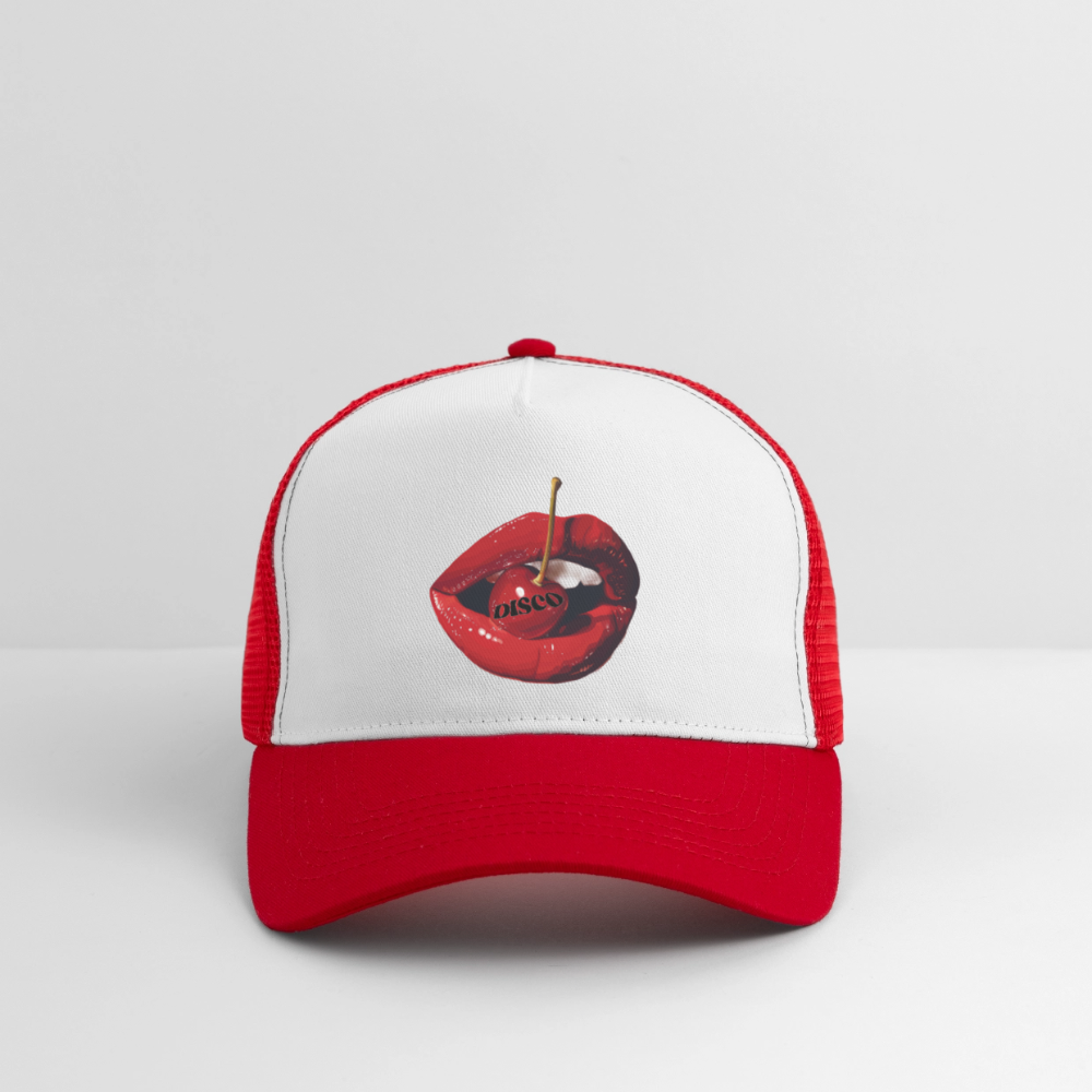 Taste of Disco, Trucker Cap - vit/röd