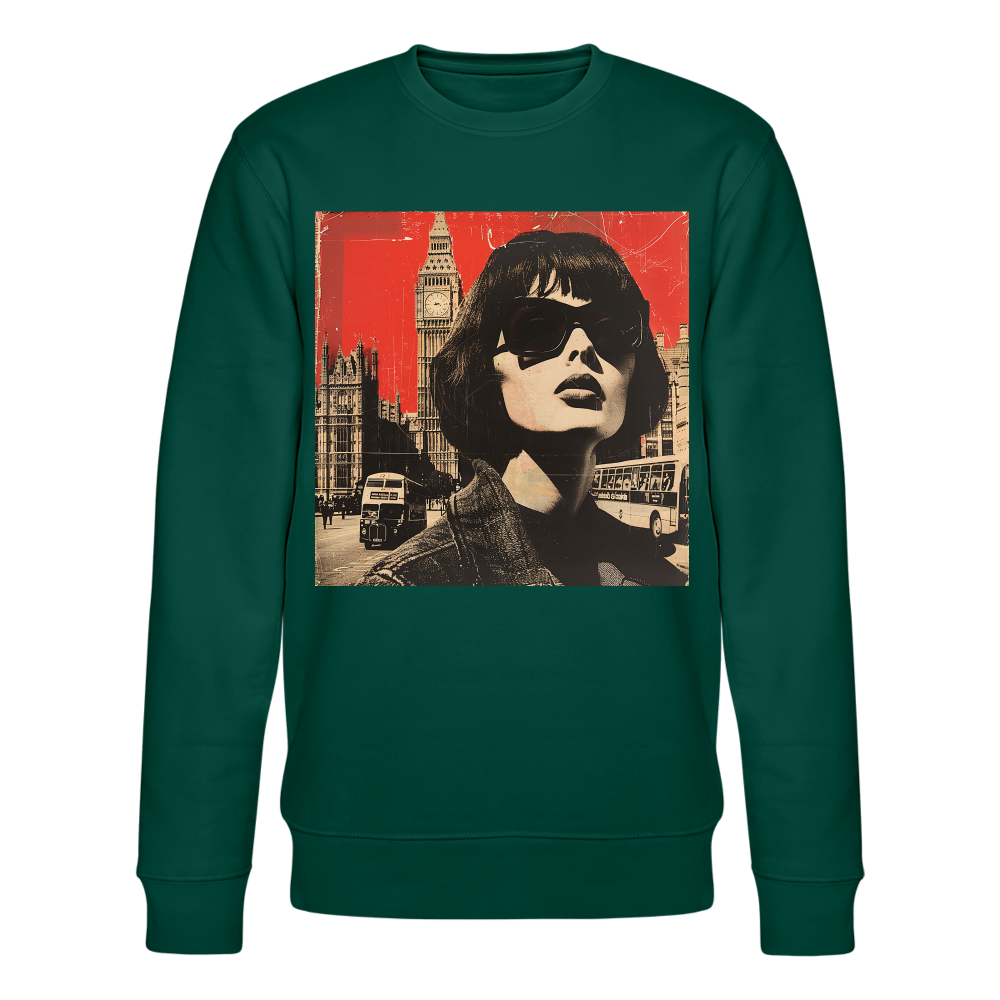 Revolt på Regent Street, Ekologisk sweatshirt CHANGER unisex från Stanley/Stella - skogsgrön