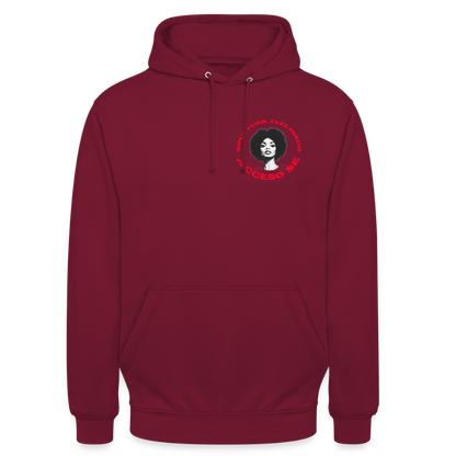 Where Music Lives – Powered by Acceso Family (small print), Luvtröja unisex - bordeaux