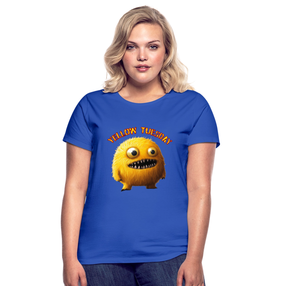 Yellow Tuesday – Funky, Not Blue, T-shirt dam - royalblå