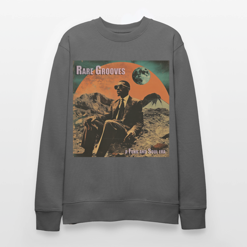 Vinylskatter: Att hitta sällsynta grooves, Ekologisk sweatshirt CHANGER unisex från Stanley/Stella - kolgrå