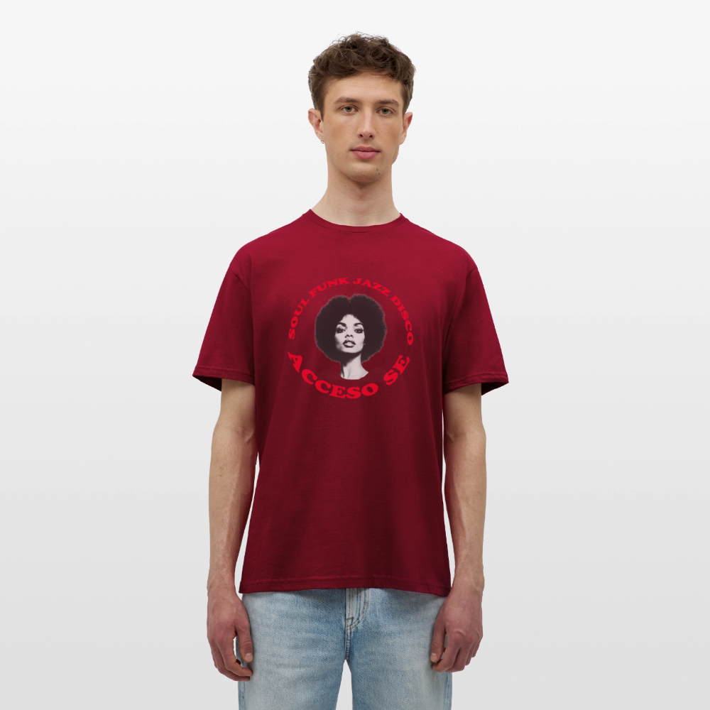 Where Music Lives – Powered by Acceso Family, T-shirt unisex - tegelröd
