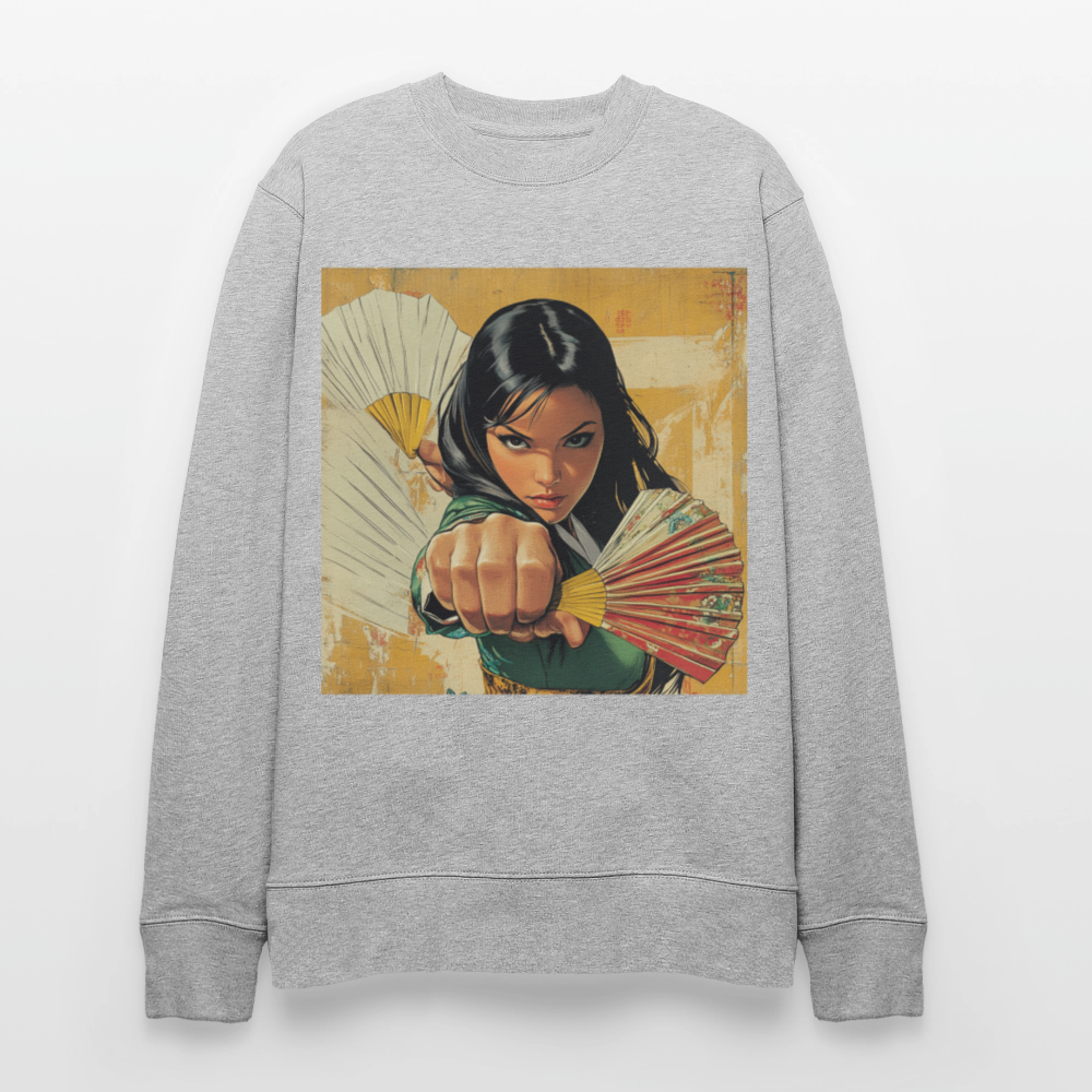 Blå Lotus, Ekologisk sweatshirt CHANGER unisex från Stanley/Stella - gråmelerad