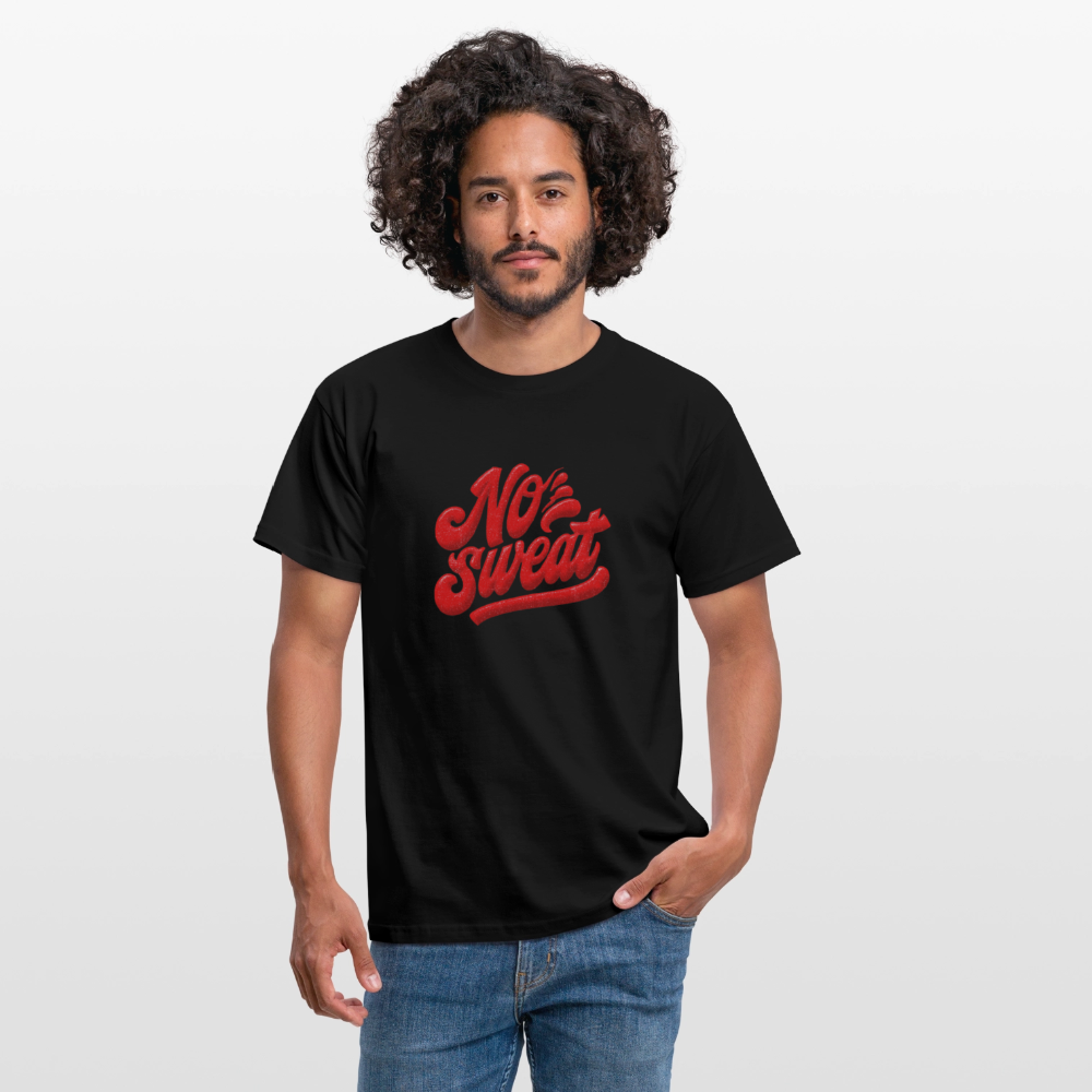 No sweat, T-shirt unisex - svart
