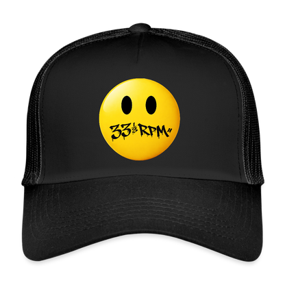 Turntable Grin, Trucker Cap - svart/svart