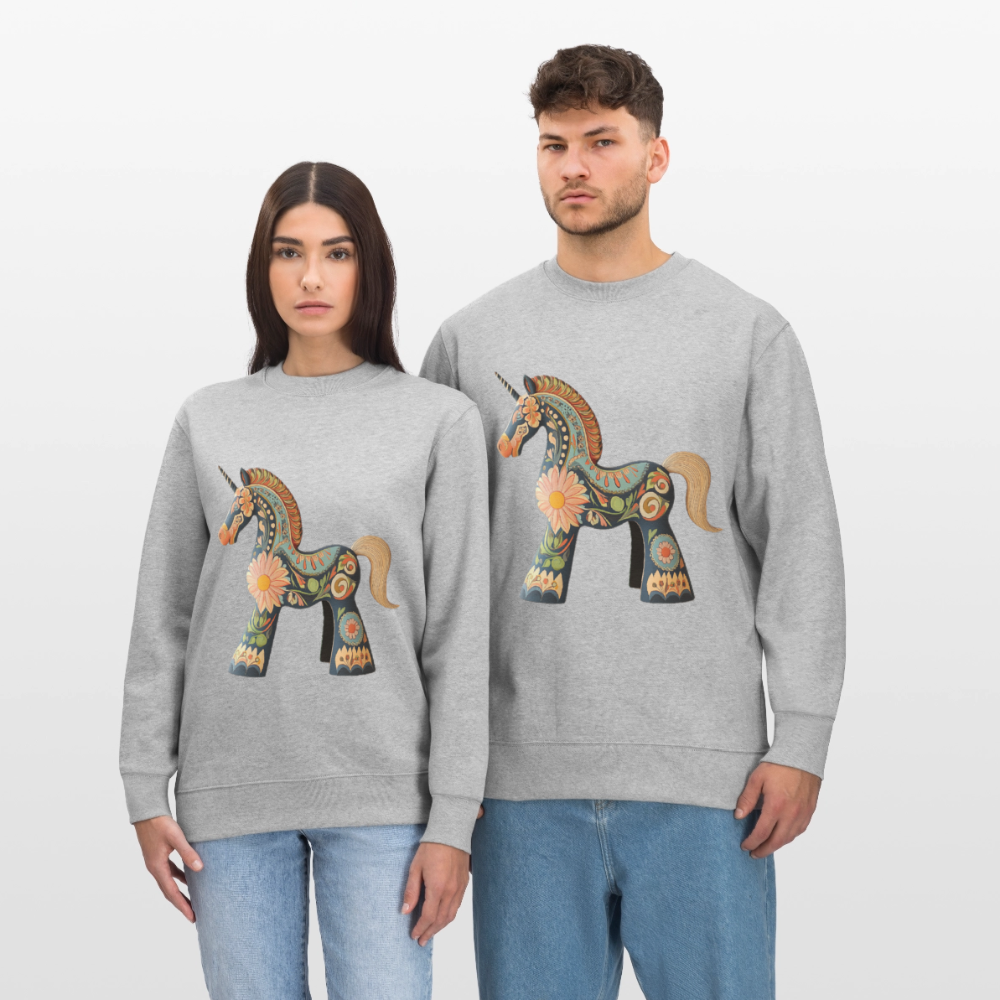 Färger av magi, Ekologisk sweatshirt CHANGER unisex från Stanley/Stella - gråmelerad