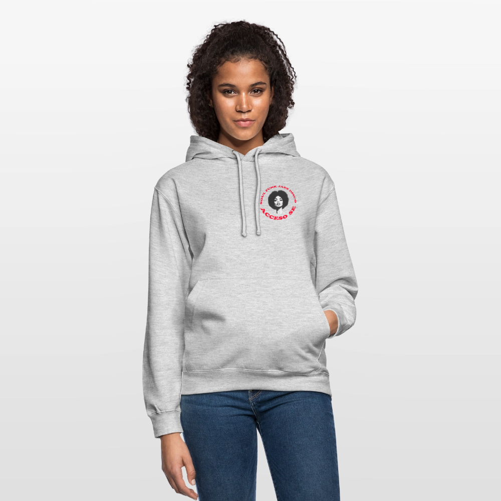 Where Music Lives – Powered by Acceso Family (small print), Luvtröja unisex - ljusgråmelerad