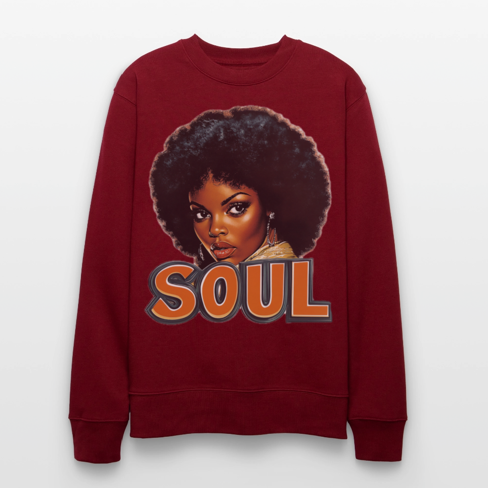 Soulful Vibes, Ekologisk sweatshirt CHANGER unisex från Stanley/Stella - vinröd