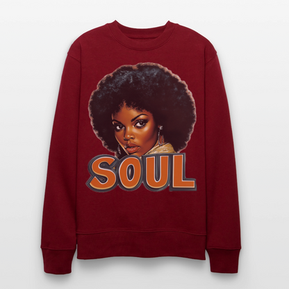 Soulful Vibes, Ekologisk sweatshirt CHANGER unisex från Stanley/Stella - vinröd