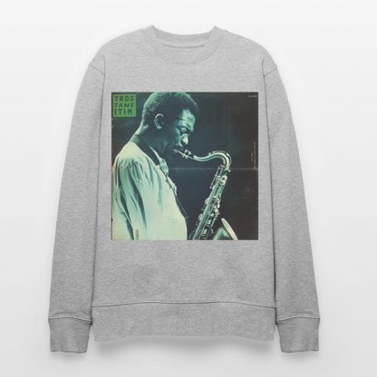 Gåtfull figur i jazzens underground, Ekologisk sweatshirt CHANGER unisex från Stanley/Stella - gråmelerad