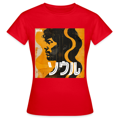 Nippon Grooves, T-shirt dam - röd