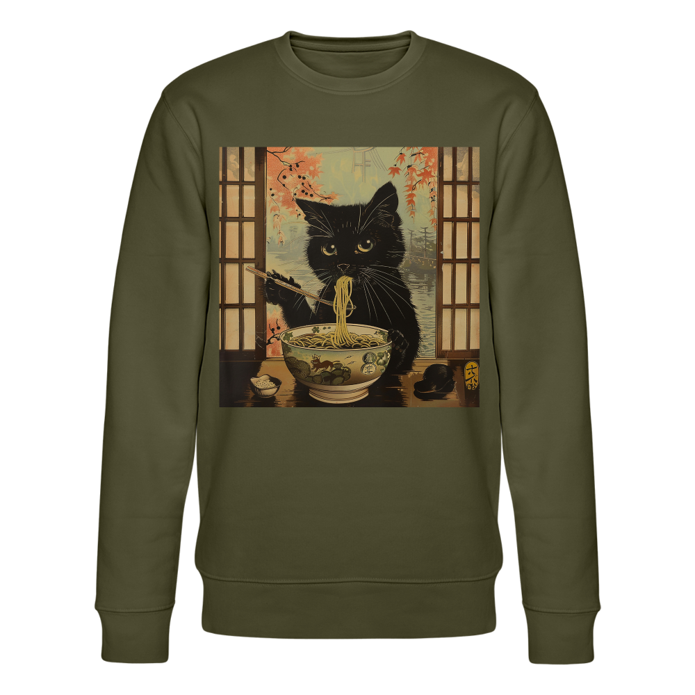 Ramenkatt, Ekologisk sweatshirt CHANGER unisex från Stanley/Stella - kaki