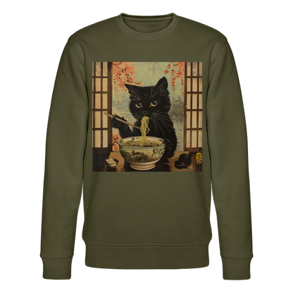 Ramenkatt, Ekologisk sweatshirt CHANGER unisex från Stanley/Stella - kaki